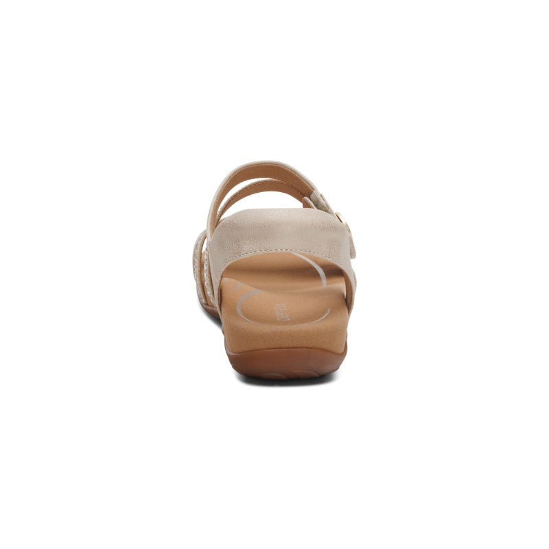 Aetrex Jess Sparkle Womens Sandal Champagne – Foot Solutions