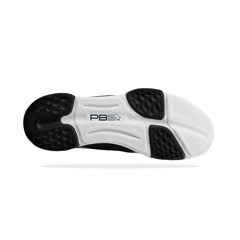 PB5Star M's PB5 Court2 athletic shoes in white with black outsole traction