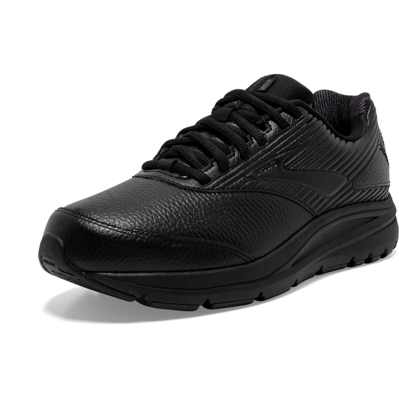 Brooks Addiction Walker 2 women's sneakers, black leather upper, athletic shoe