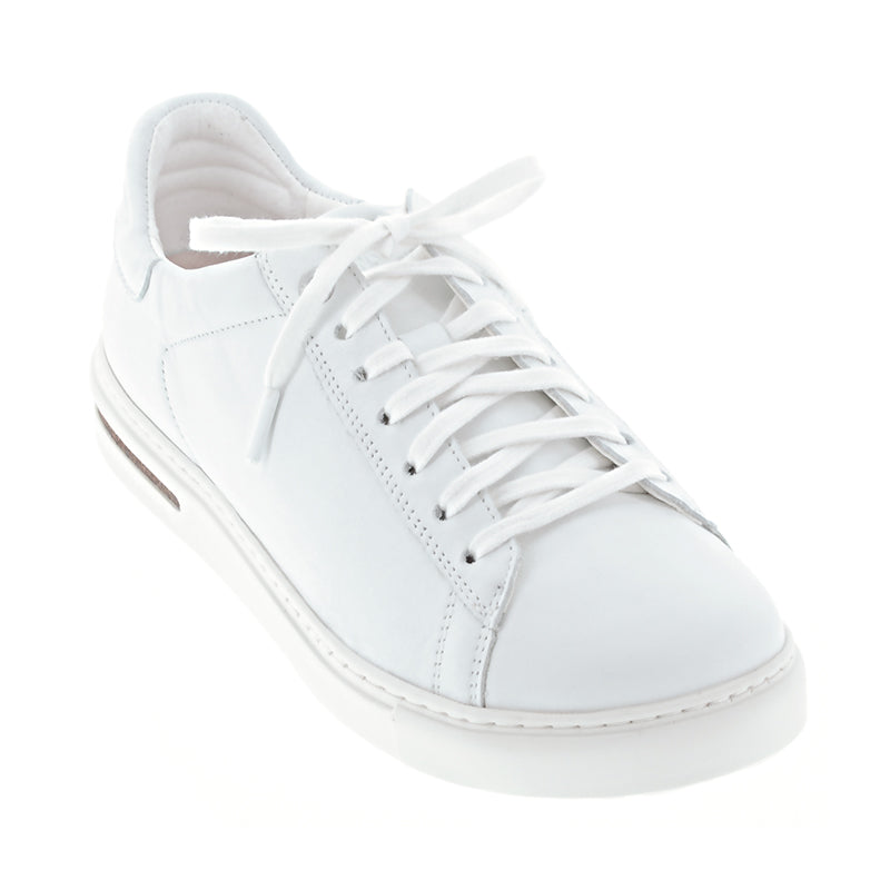 Birkenstock Bend casual shoes, white leather sneakers with lace-up front