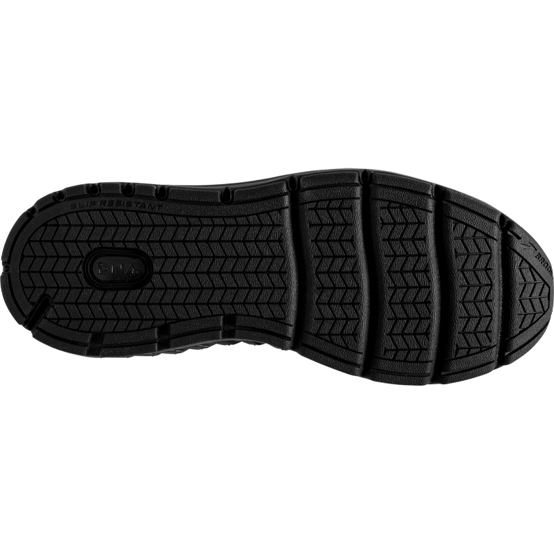 Brooks Addiction Walker 2 men's athletic shoes, black outsole view