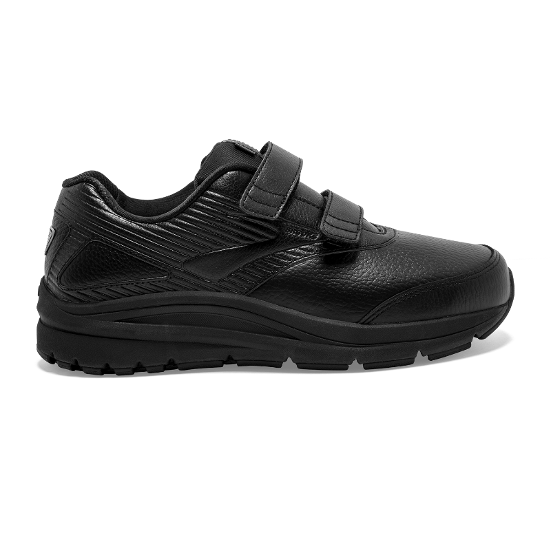 Brooks Addiction Walker V-Strap 2 women's sneakers, black leather with velcro straps