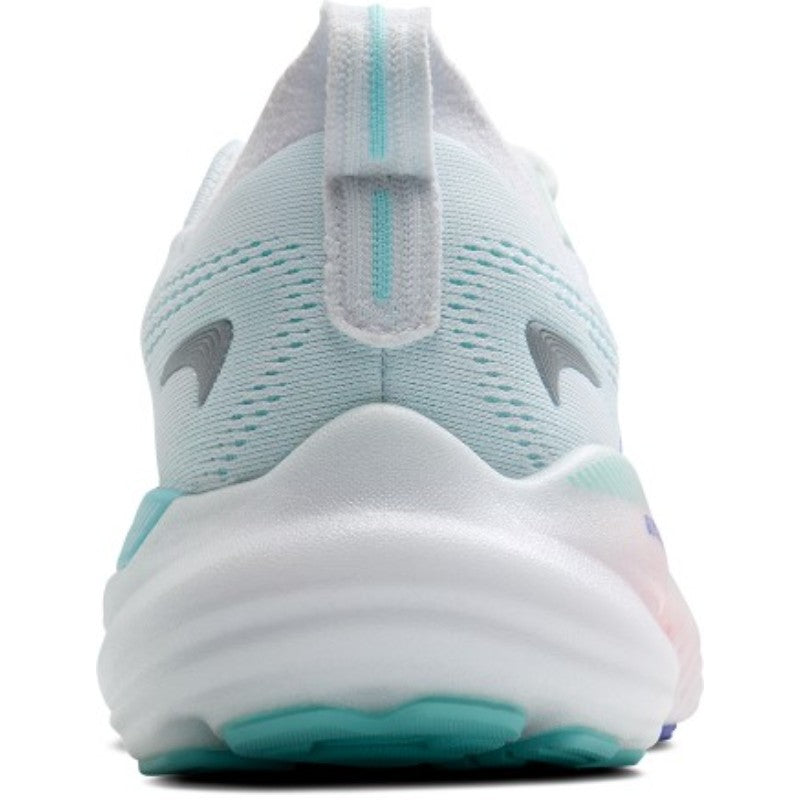 Brooks Glycerin GTS 22 women's athletic shoes, light aqua knit upper with white midsole and teal outsole