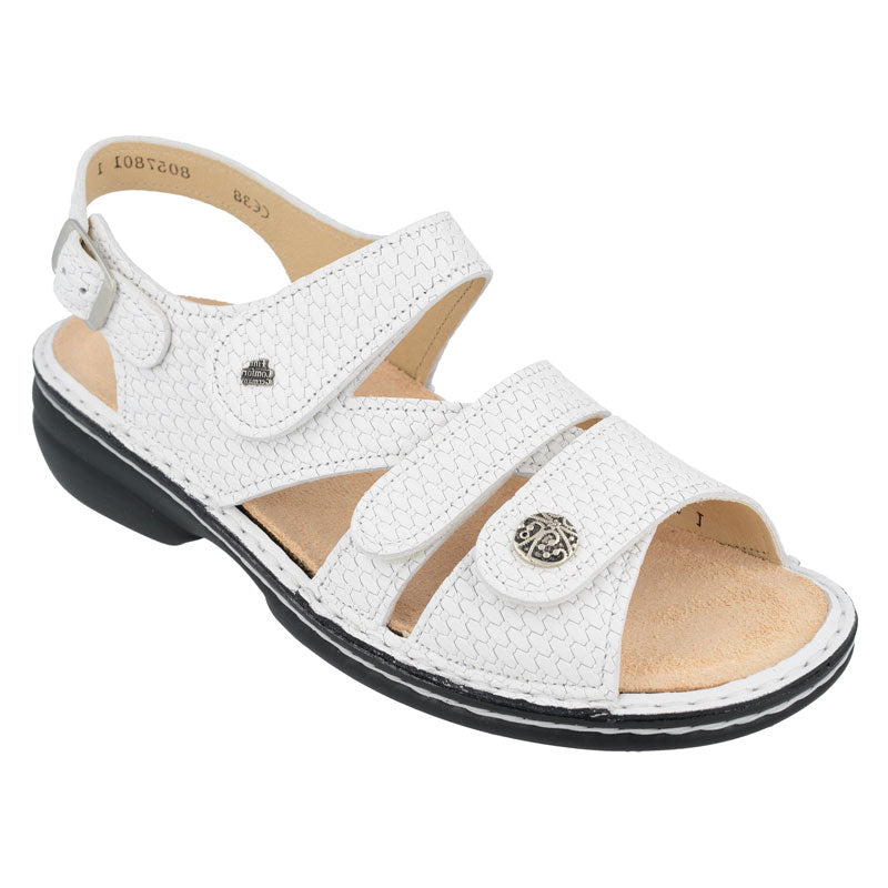 Finn Gomera-S : Women's Casual Sandals Weiss Lotus Right Side Front View