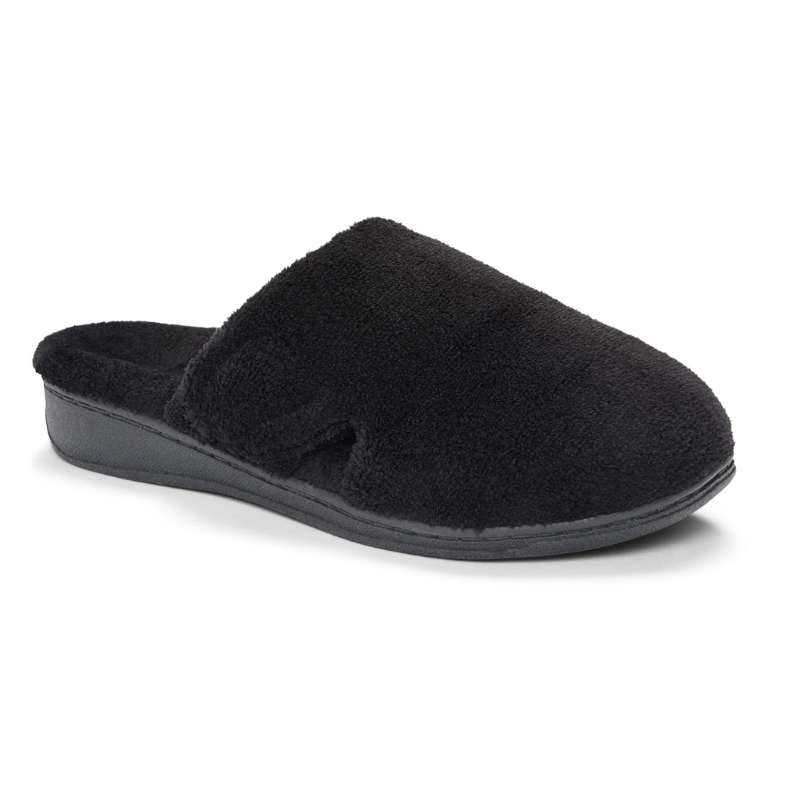 Vionic Indulge Gemma : Women's Casual Slipper Black Right Side Front View