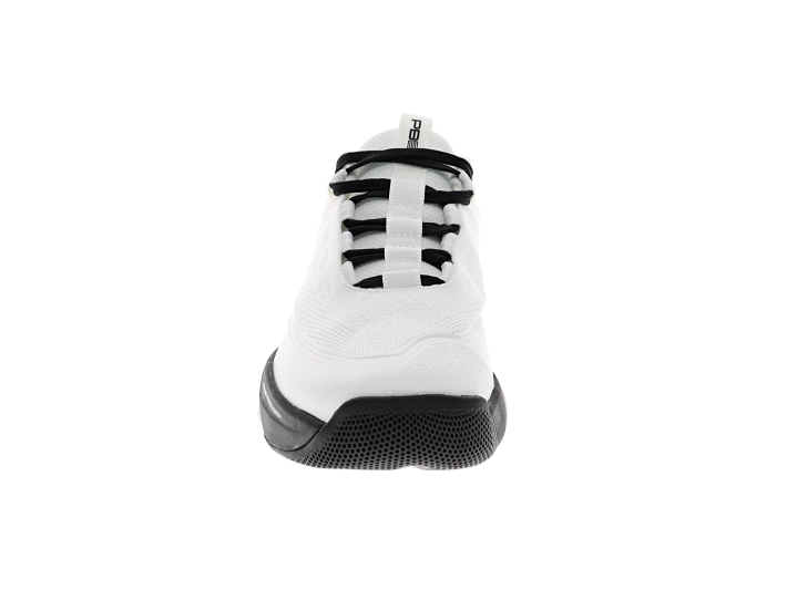 PB5Star W's PB5 Court2 athletic shoes, white knit upper with black laces and black outsole