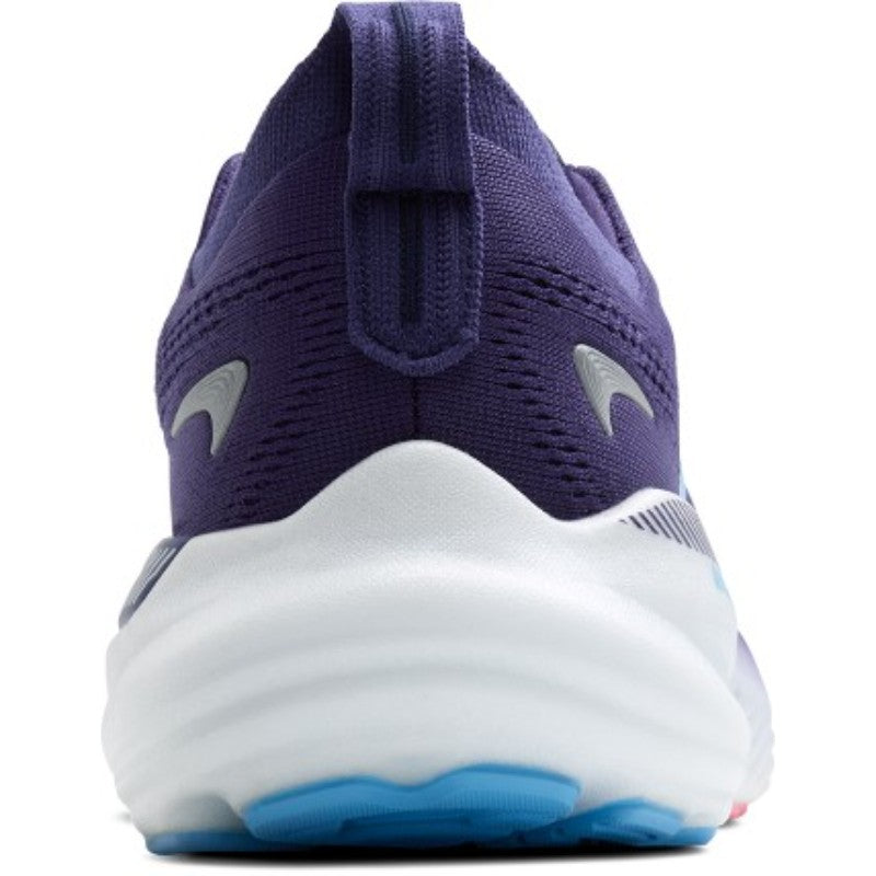 Brooks Glycerin GTS 22 women's athletic shoe in purple with white midsole and blue outsole