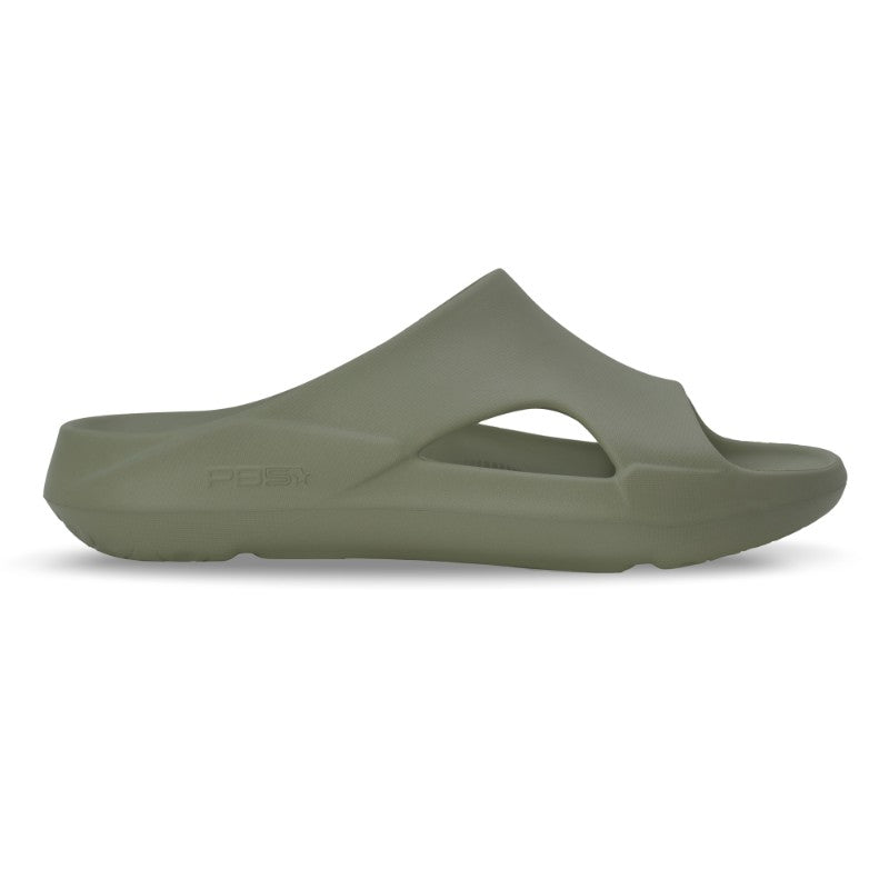 PB5Star Men's PB5 Après Sport slide sandal in olive green casual shoes