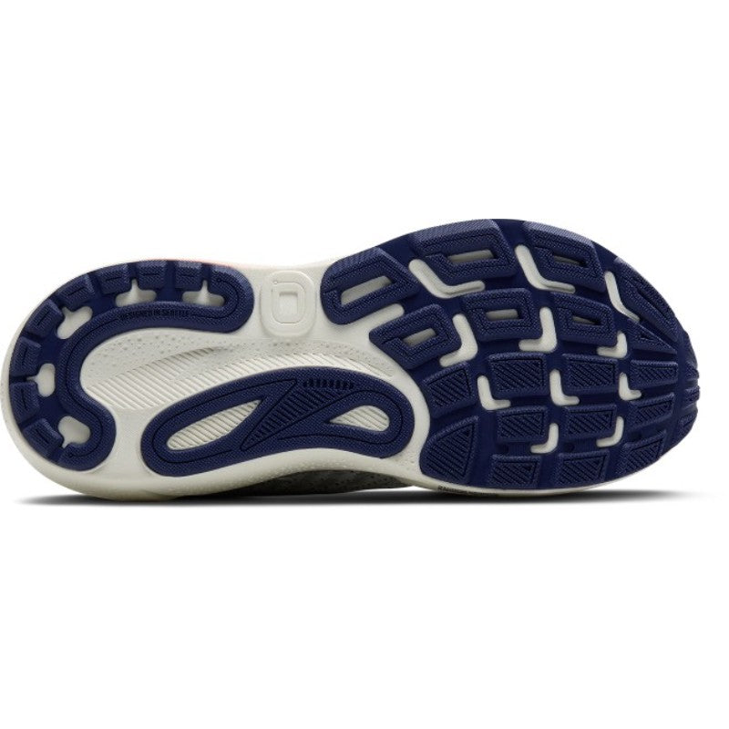 Brooks Adrenaline GTS 24 athletic shoes outsole in blue and white with grip pattern