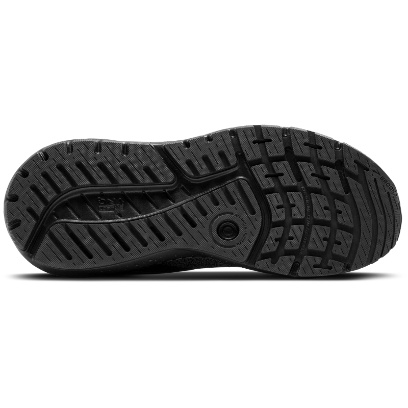 Brooks Beast GTS 24 Men's athletic shoe in black with rugged rubber outsole.