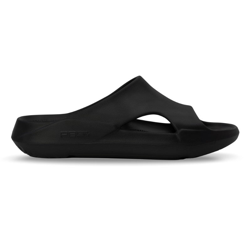 PB5Star PB5 Après Sport Slide, black men's casual sandal with molded footbed