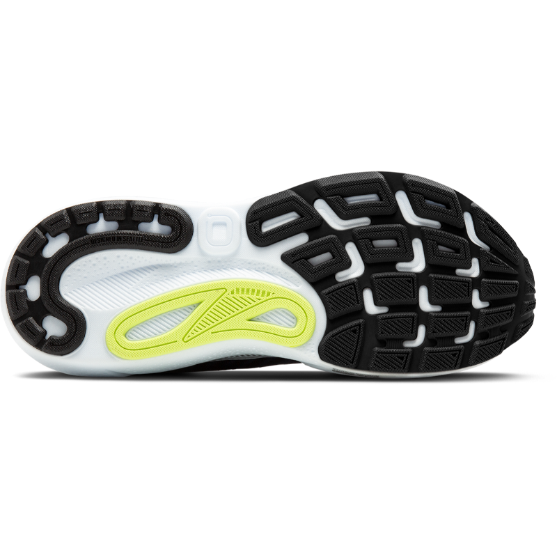 bottom of Brooks Adrenaline GTS 24 in Pea coat Black Sharp Green