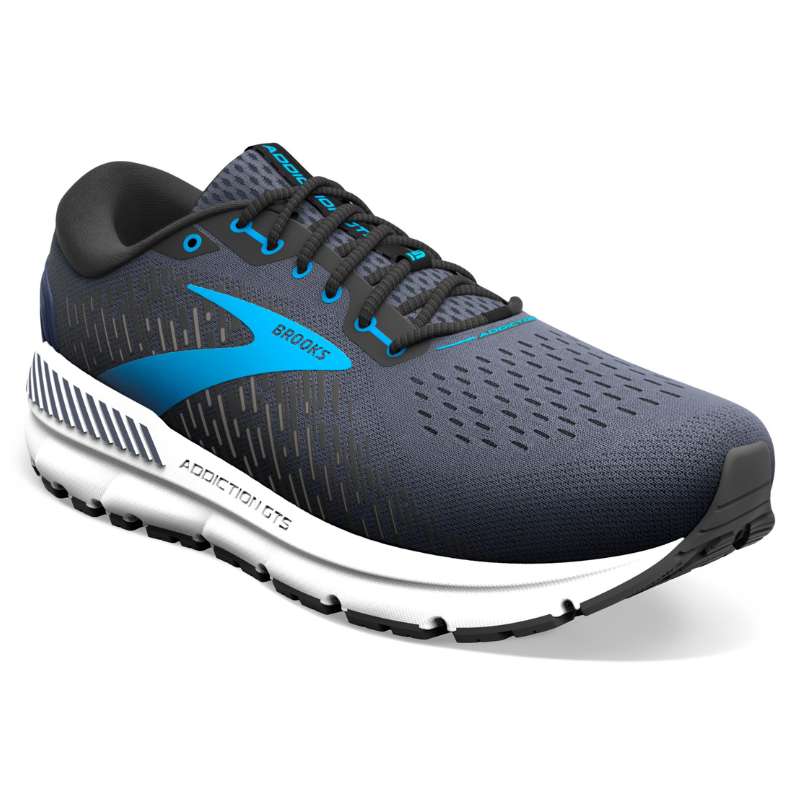 Brooks Addiction Gts 15: Men's Athletic Shoes India Ink/Black/Blue Right Side Front View