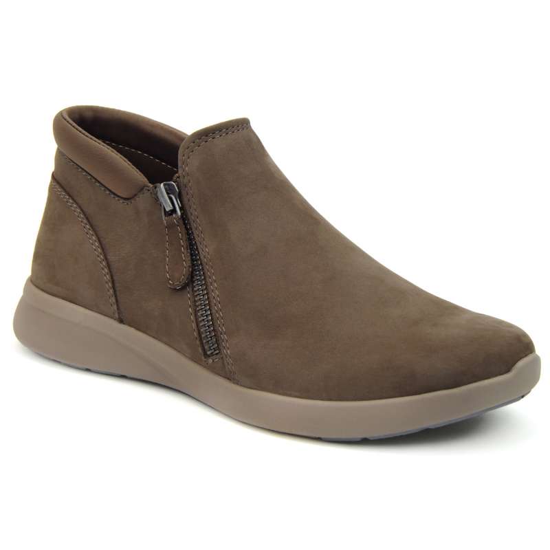 Aetrex Addie : Womens Casual Bootie Brown Right Side Front View