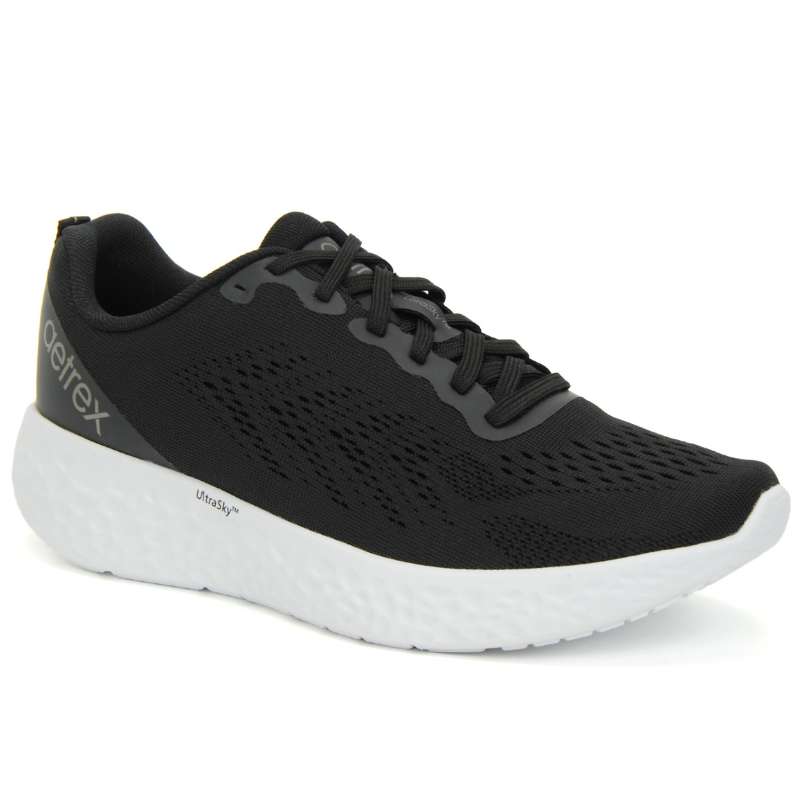 Aetrex Danika Comfort Foam : Womens Athletic Shoes Black Right Side Front View