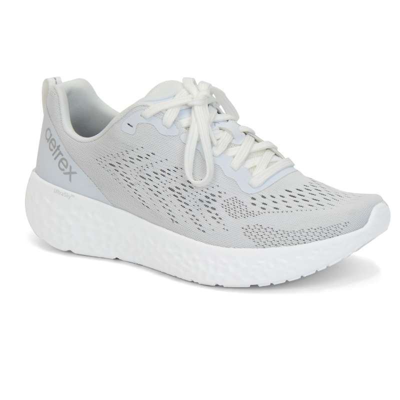 Aetrex Danika Comfort Foam : Womens Athletic Shoes White Right Side Front View