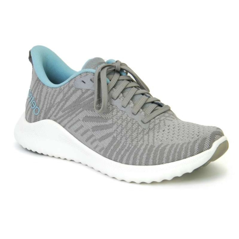 Aetrex Emery Adjustable : Womens Athletic Shoes Gray Right Side Front View