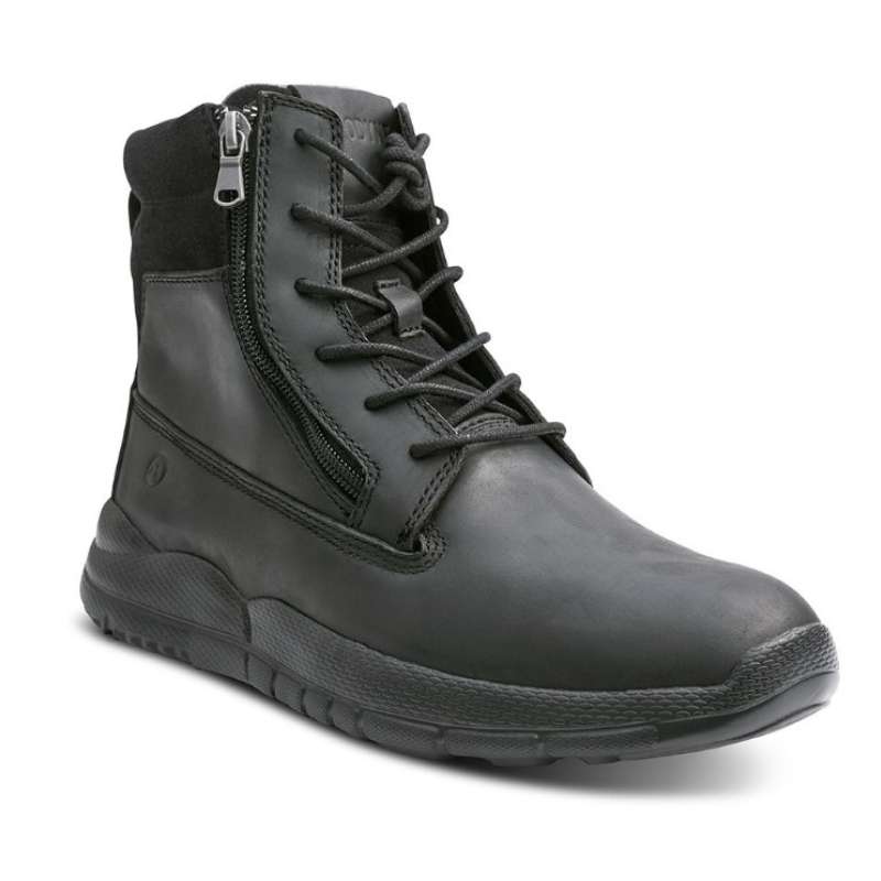 Anodyne No. 90 : Mens Work Boots Black Right Side Front View