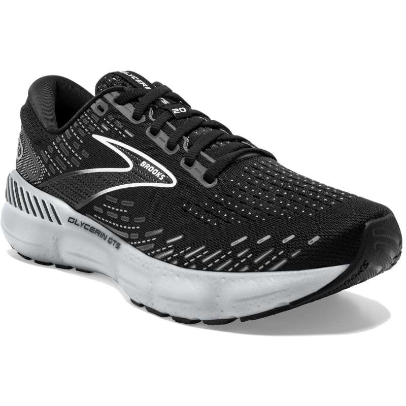 Brooks Glycerin Gts 20: Men's Athletic Shoes Black/White/Alloy