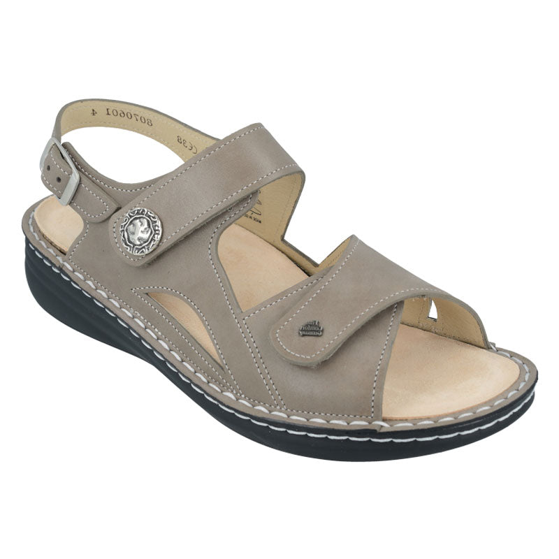 Finn Barbuda: Womens Casual Sandals Gravel Kennedy Right Side Front View
