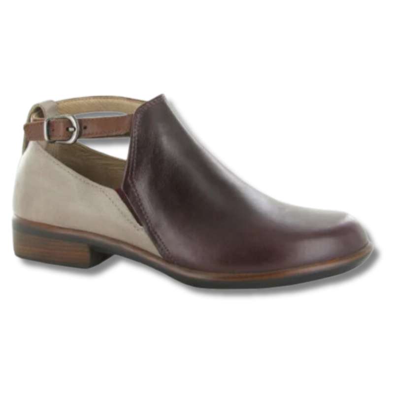 Naot Kamsin : Women's Casual Boots Bordeaux Leather/Soft Stone/Soft Chestnut Right Side Front View