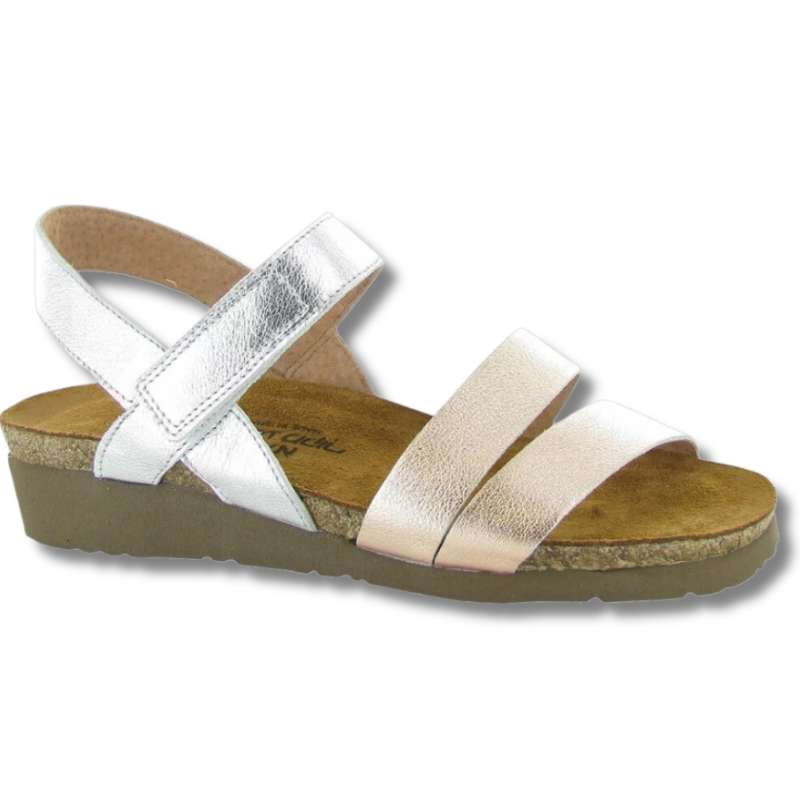 Naot Kayla - Elegant : Women's Casual Sandals Silver/Gold Right Side Front View