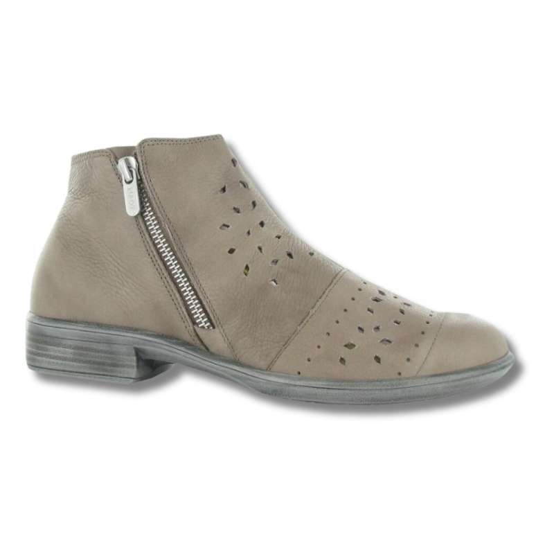 Naot Matagi : Women's Casual Boot Soft Stone/Silver Right Side Front View