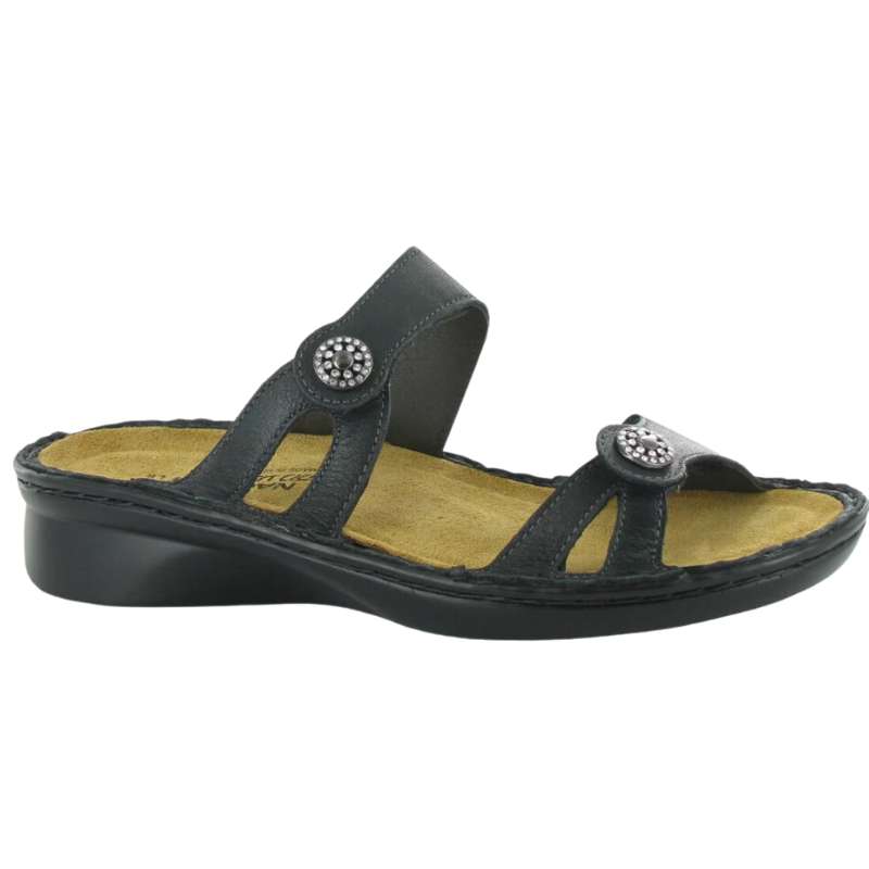 
                  
                    Naot Triton - Allegro : Women's Casual Sandals Shiny Black Leather Right Side Front View
                  
                