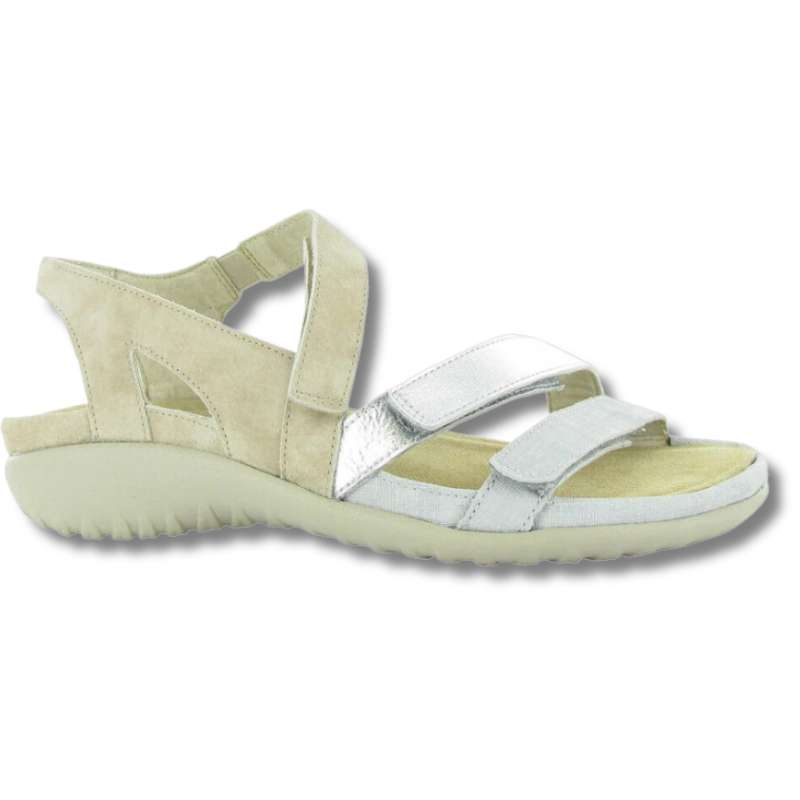 
                  
                    Naot Whetu - Koru: Women's Casual Sandals Gray Linen/Soft Silver/Sandstone Right Side Front View
                  
                