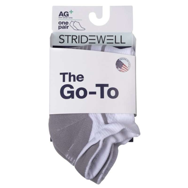 Stridewell Go-To Sock: Unisex White Box