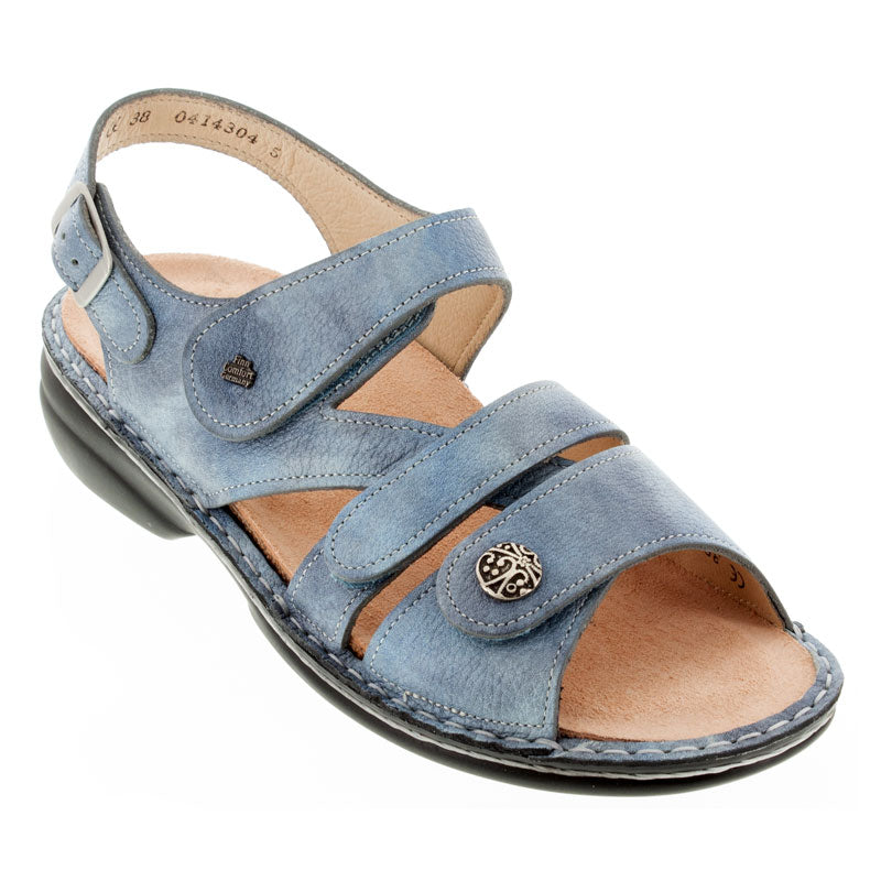 Finn Gomera-S : Women's Casual Sandals Jeans Alfa Right Side Front View