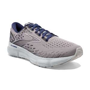 Brooks Glycerin 20: Men's Athletic Shoe Alloy, Gray, & Blue Depths Right Side Front View
