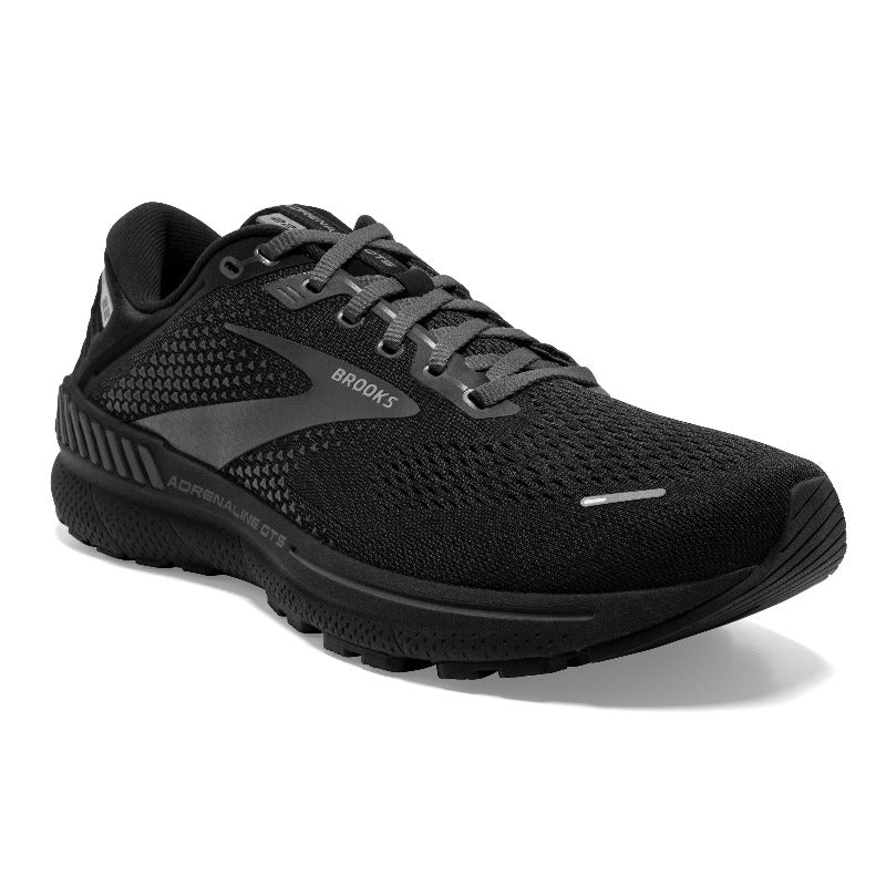 
                  
                    Brooks Adrenaline GTS 22: Men's Athletic Shoes Black & Ebony Right Side Front View
                  
                