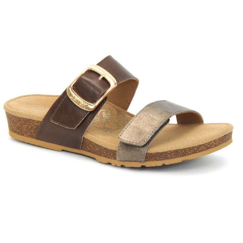 Aetrex Daisy: Women's Sandal Brown Right Side Front View