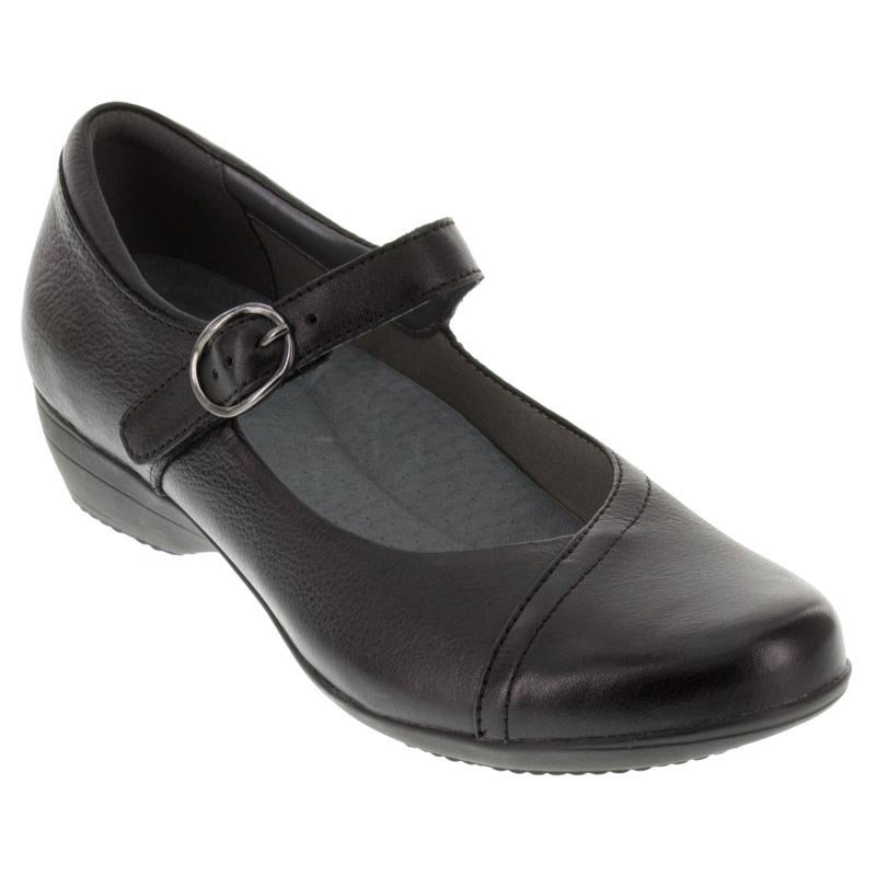 Womens Dansko Fawna Wide Black Leather - Happyfeet.Com – Foot Solutions