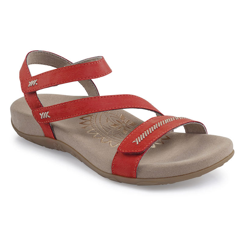Aetrex Gabby : Women's Sandal Red Right Side Front View