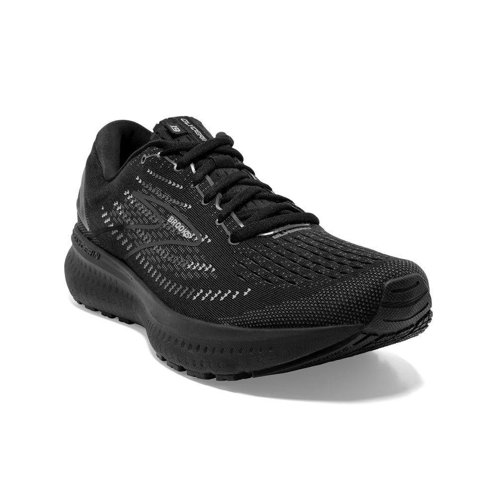 Brooks Glycerin 19: Men's Athletic Shoes Black & Ebony Right Side Front View